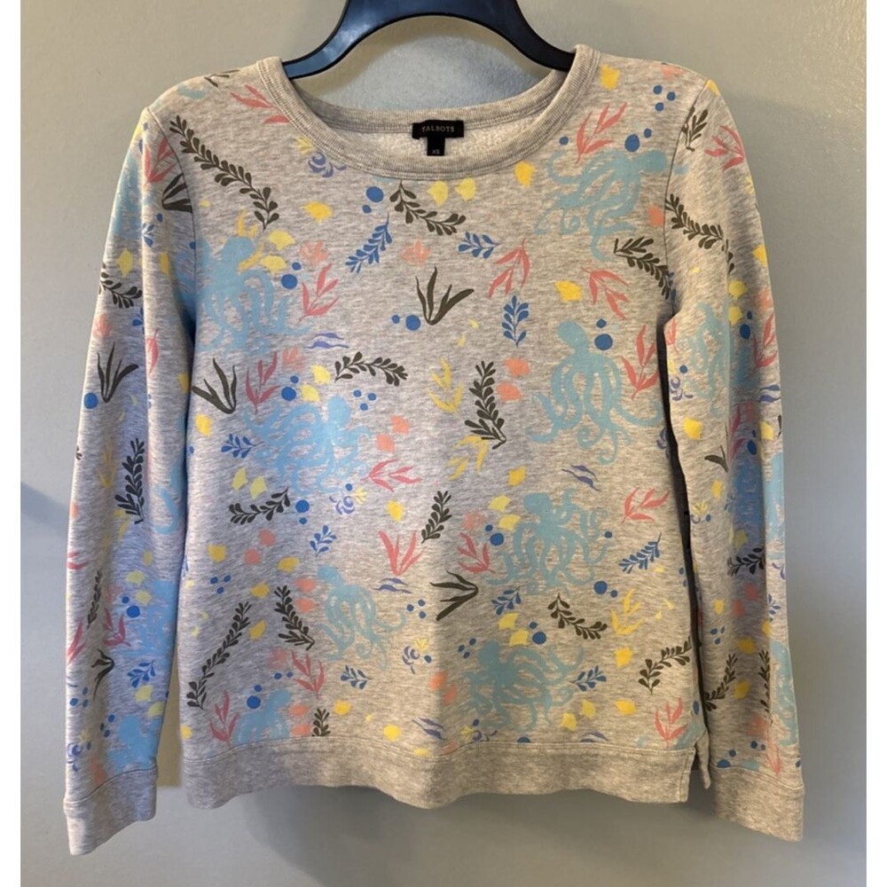 Talbots Floral Sweatshirt Multi Colors Size XS